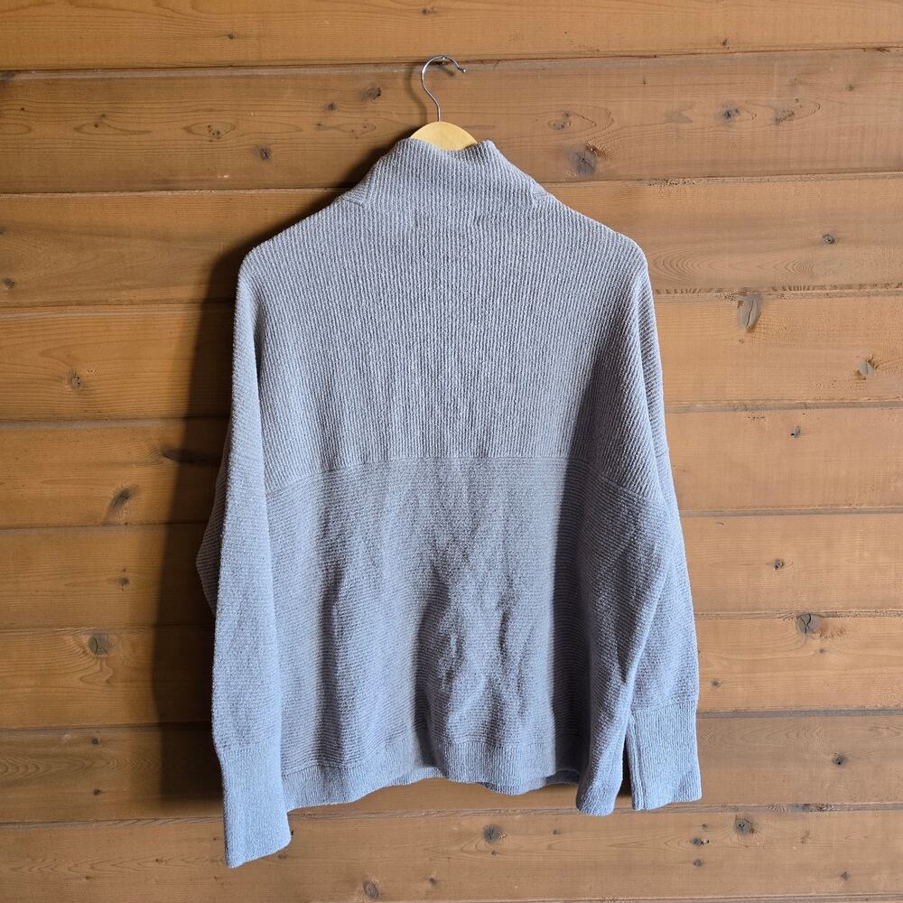 Chelsea & Theodore Sweater Mock Neck Top NWT Textured Oyster Boho XL Boho Brown - Picture 3 of 4